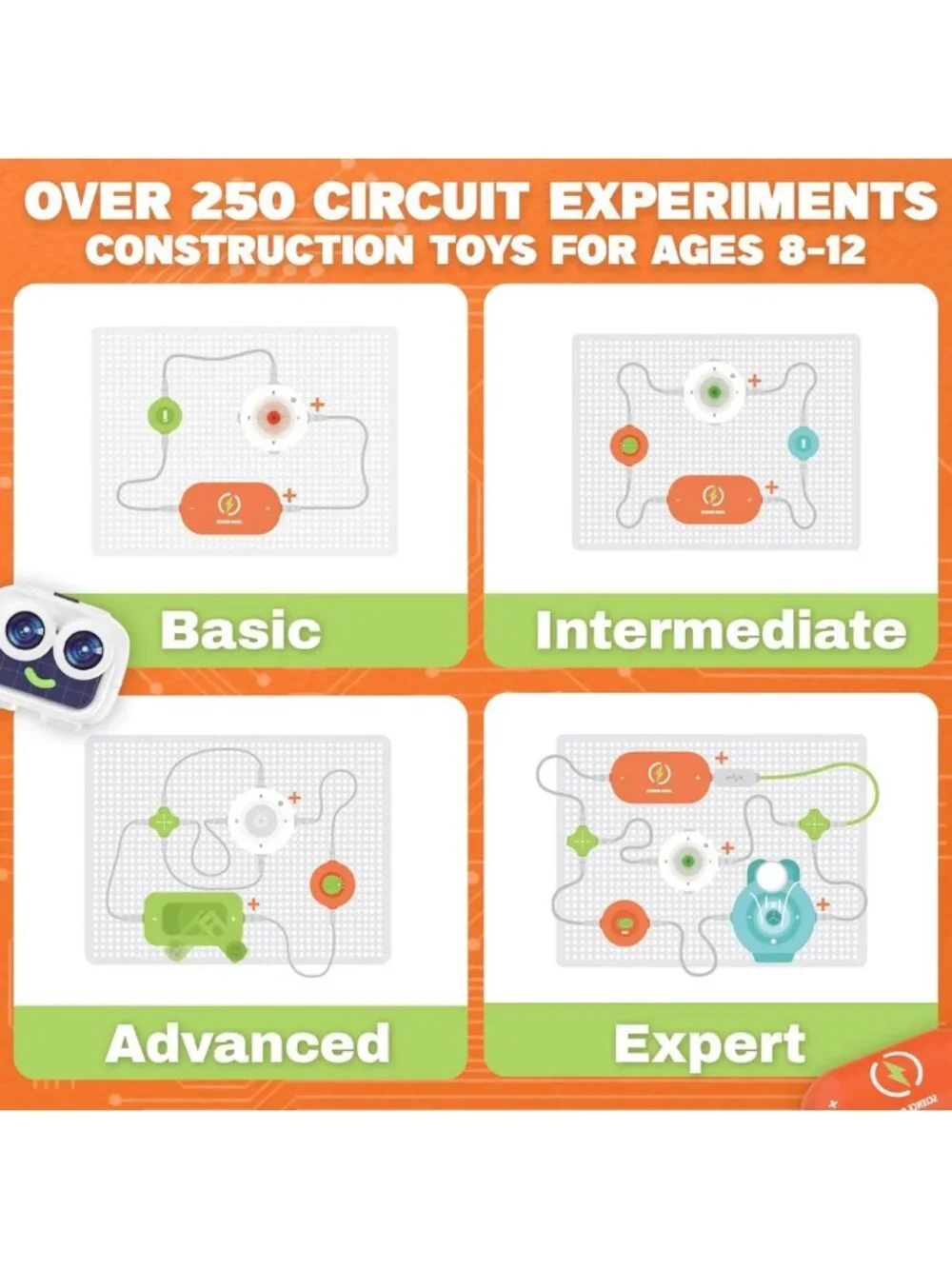 STEM Science Kits for Kids - 16 Circuit Parts, Fun Educational Toys for Learning